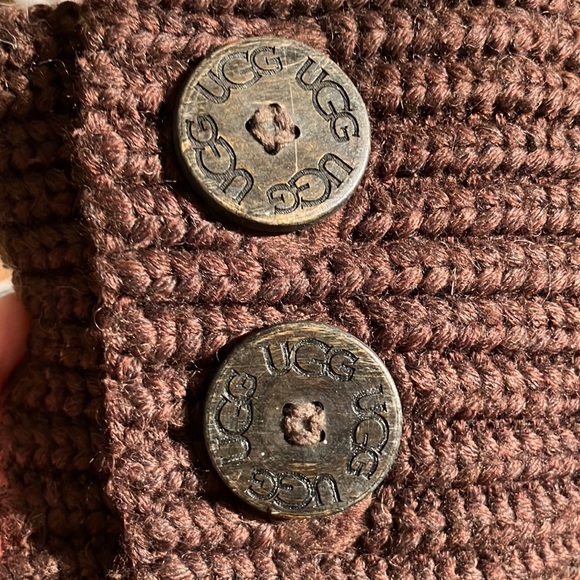 Ugg Toodler Classic Cardy Boot Brown w/ chunky sweater knit convertible shaft - Picture 6 of 6